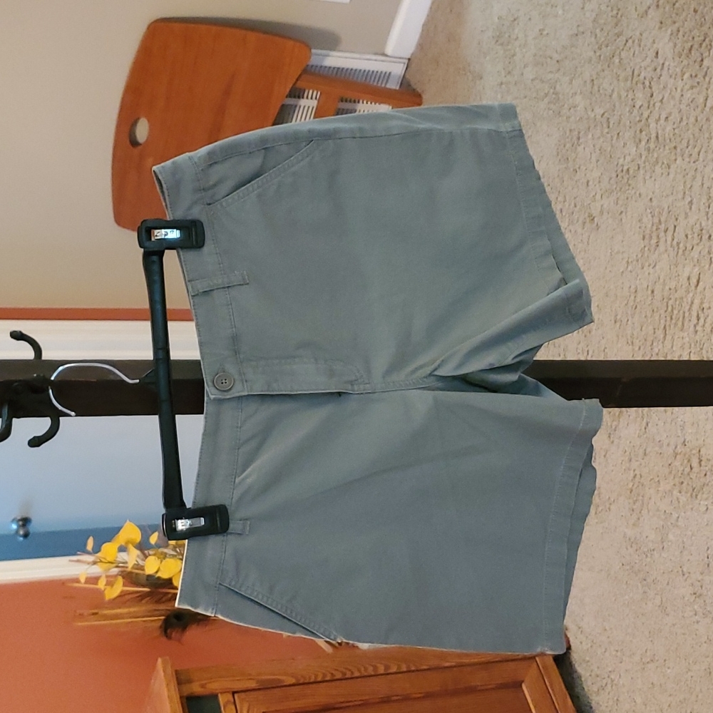 St. John's Bay shorts, size 14, sage green, excellent condition, 6in inseam